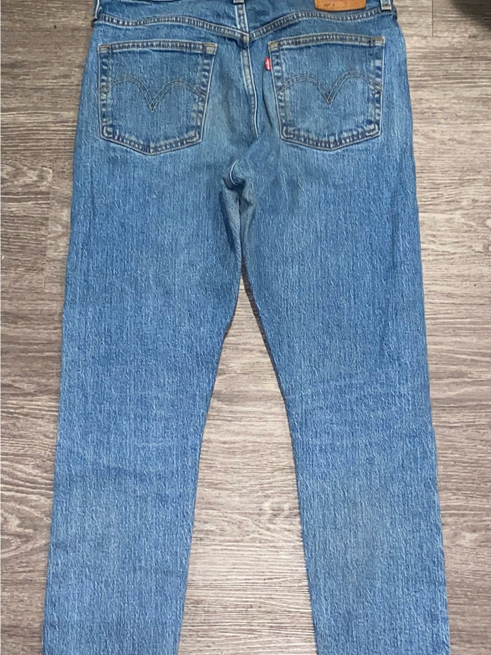 Levi’s 501 Original Button Fly Jeans Big E Medium Wash Straight Leg Denim - Picture 6 of 9